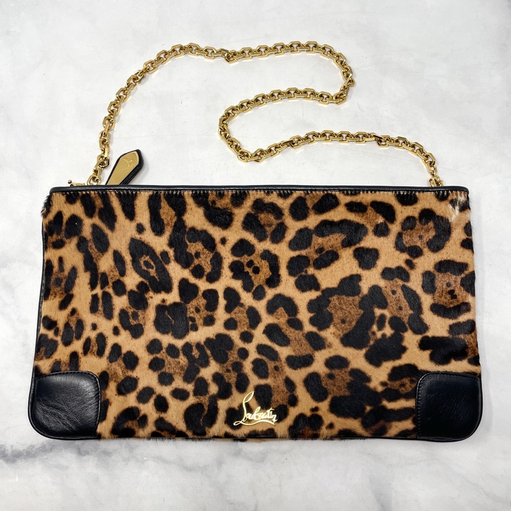 Christian Louboutin Leopard Print Mini Bag with Black Accents